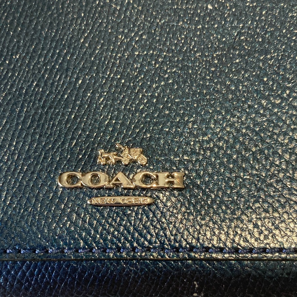 Coach Midnight Blue Leather Wallet Excellent Condition, Genuine Leather - Picture 2 of 11